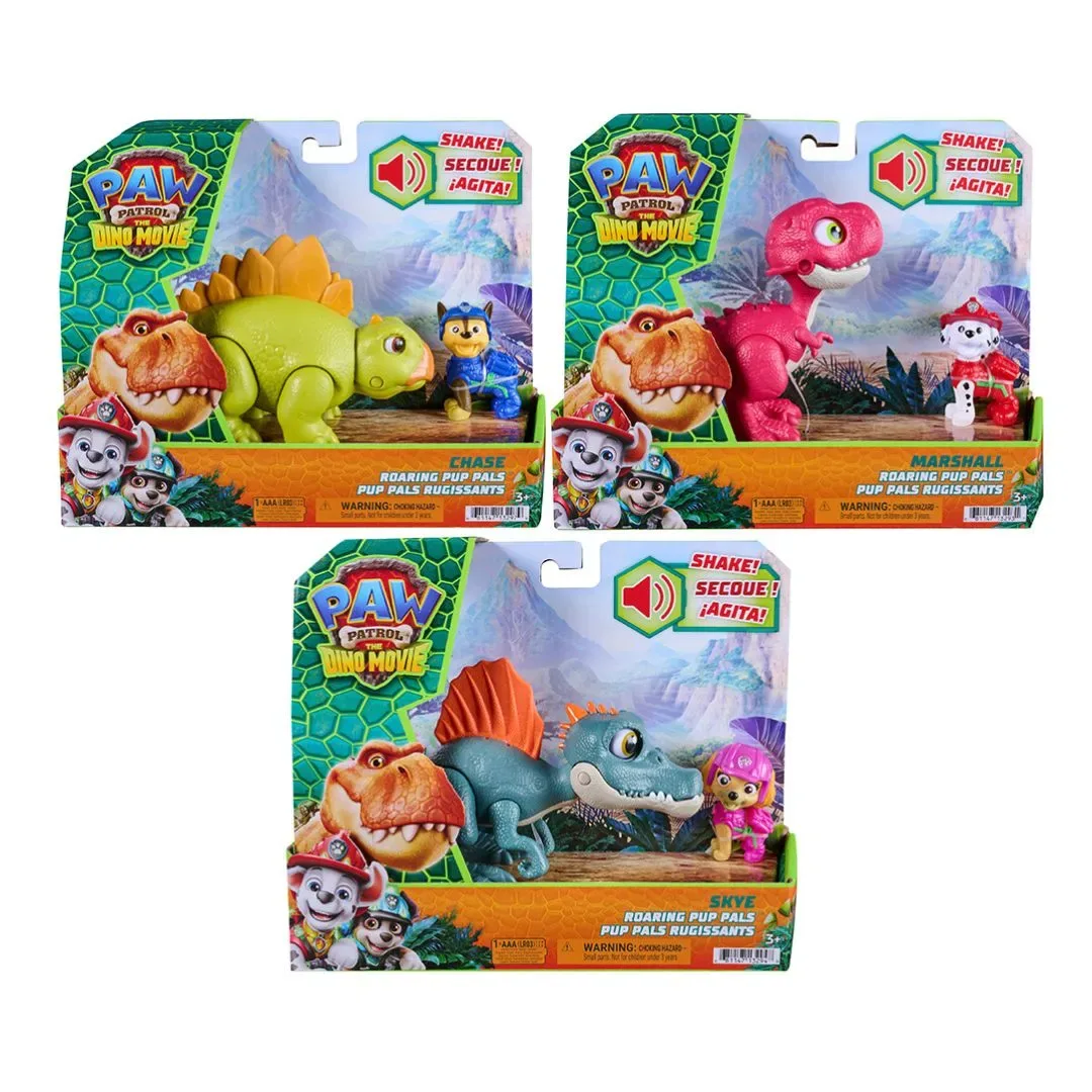Paw Patrol - Dino la película - Figuras de cachorros rugientes con dinosaurio Surtido5