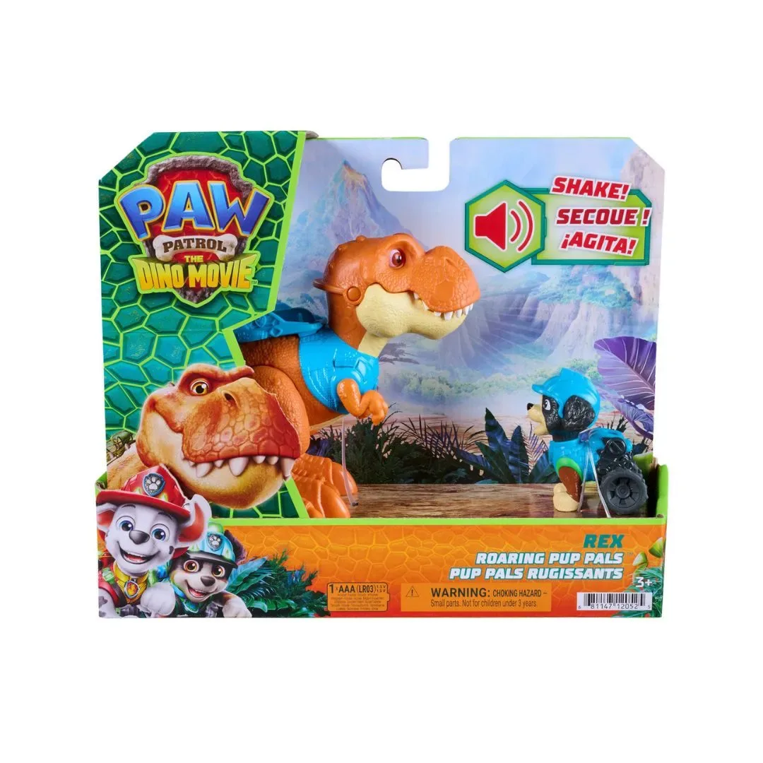 Paw Patrol The Dino Movie Figura Dinosaurio Roaring Pup Pals con Rex4