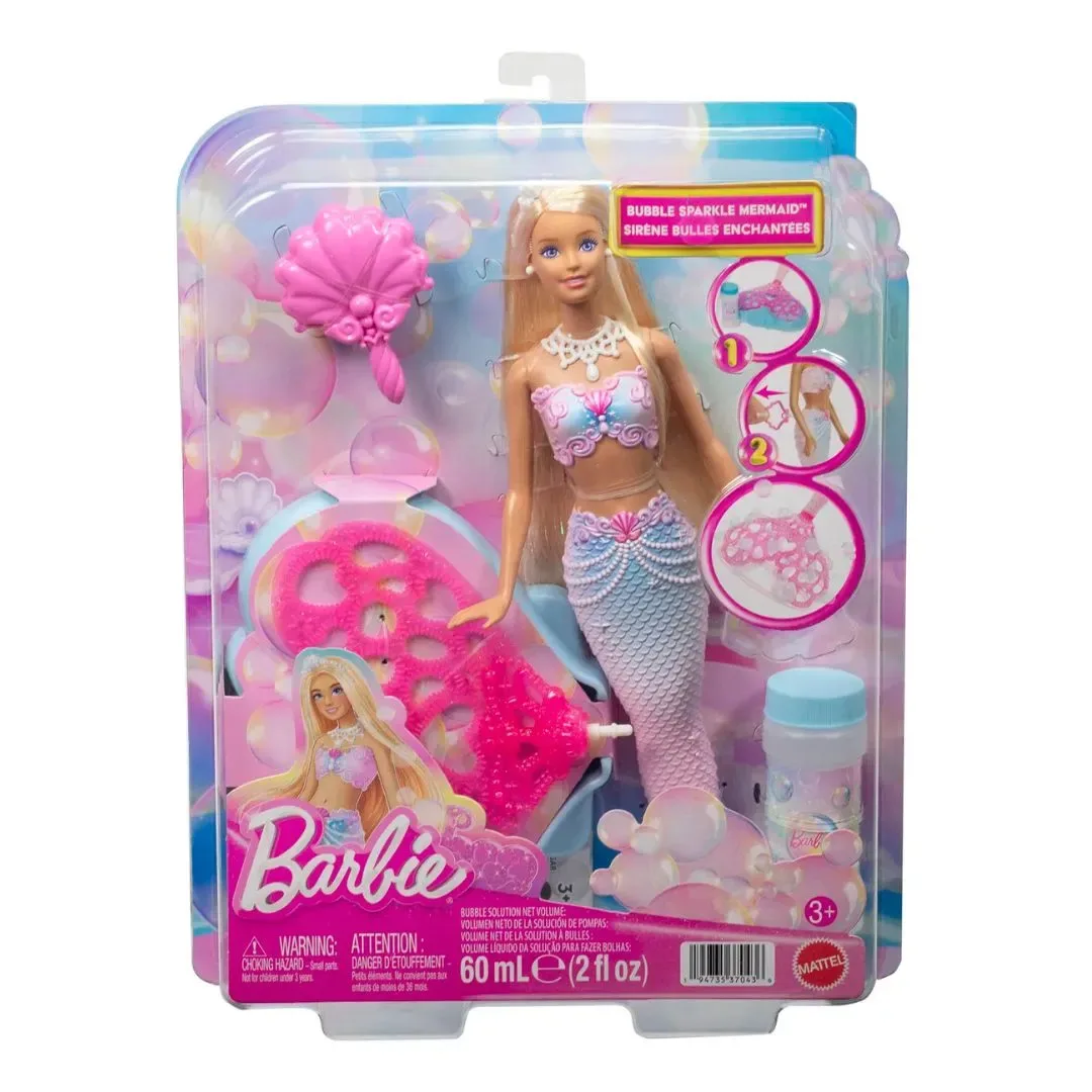 Muñeca Barbie Sirena con Burbujas Fantasía1