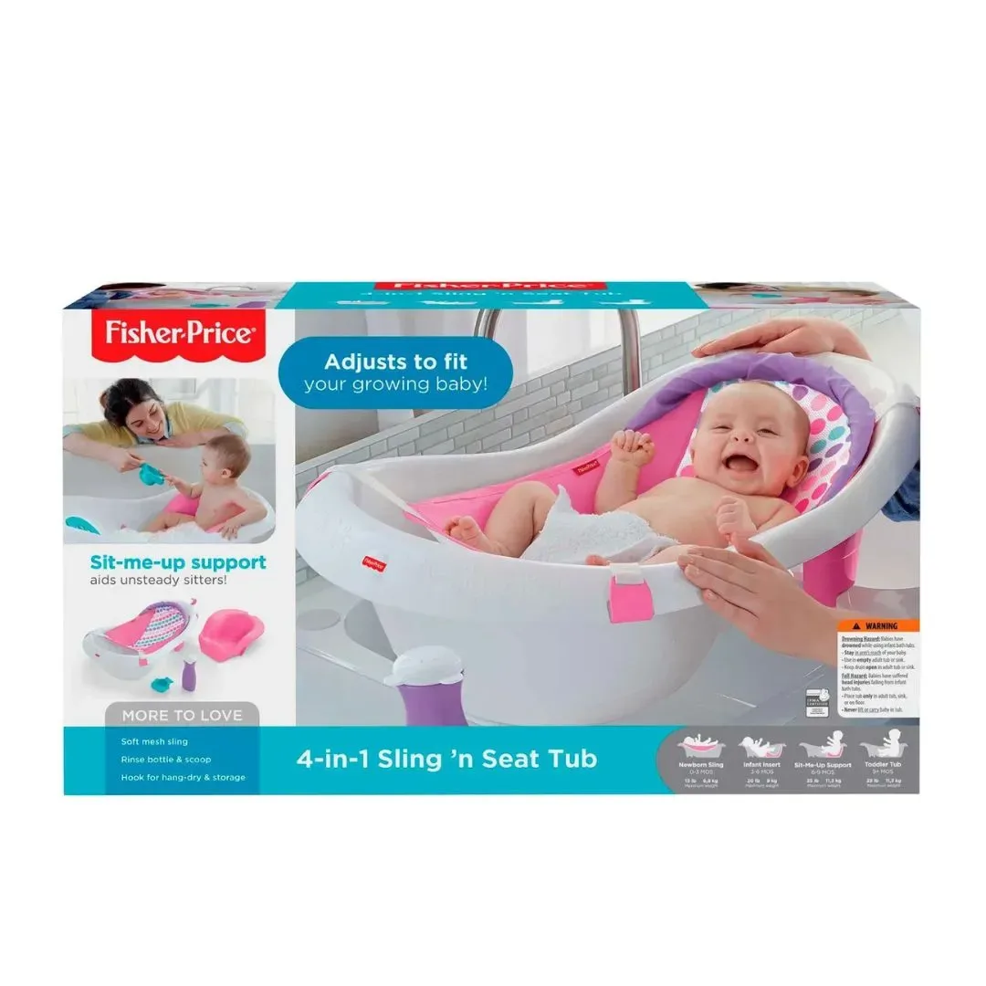 Bañera con amaca y asiento para Bebé Fisher 4 En 11
