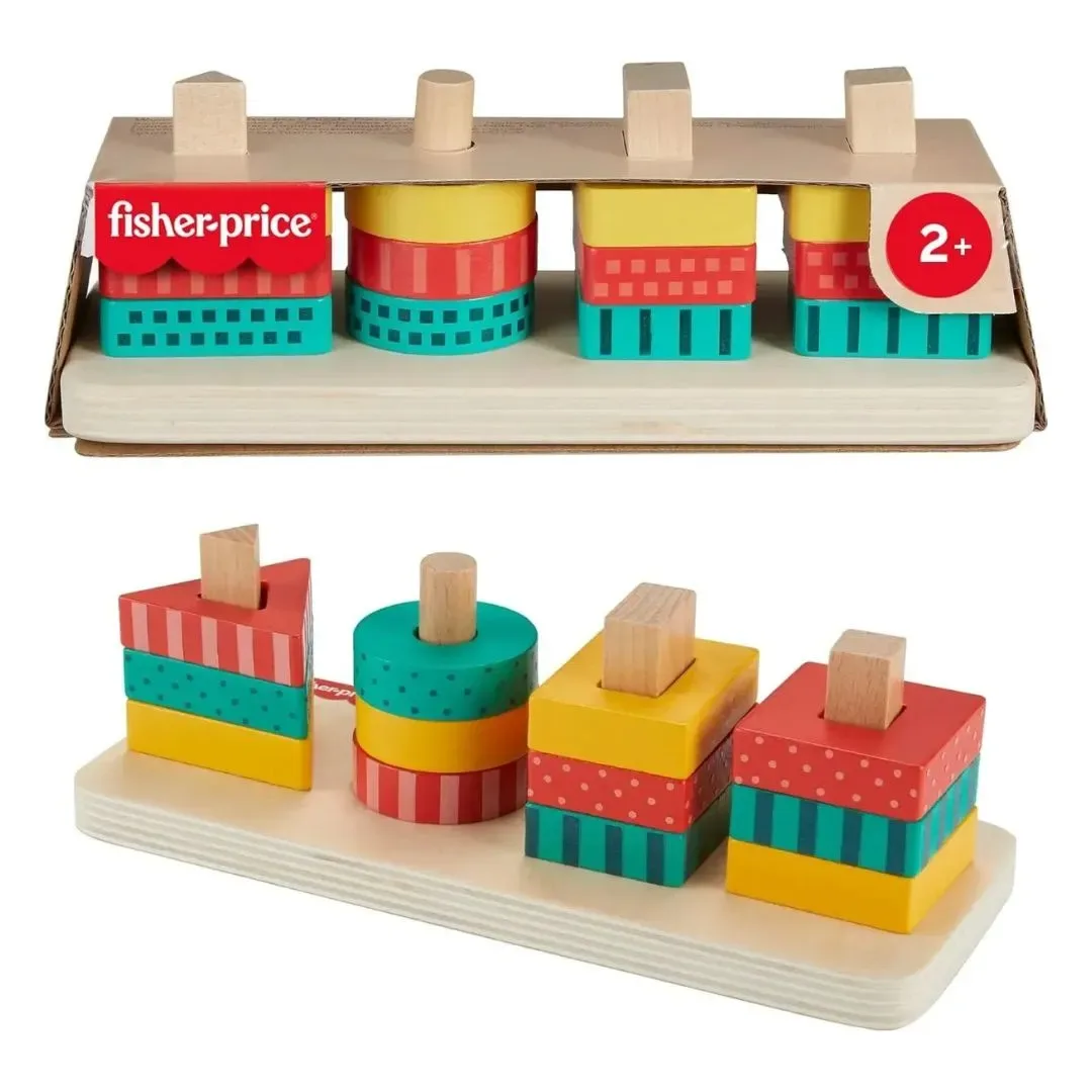 Fisher-Price Clasificador de Formas De Madera Didáctico Y Alegre1