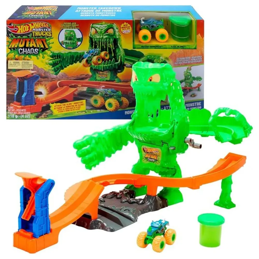 Pista Monstruosa Derrota Hot Wheels con Vehículo1