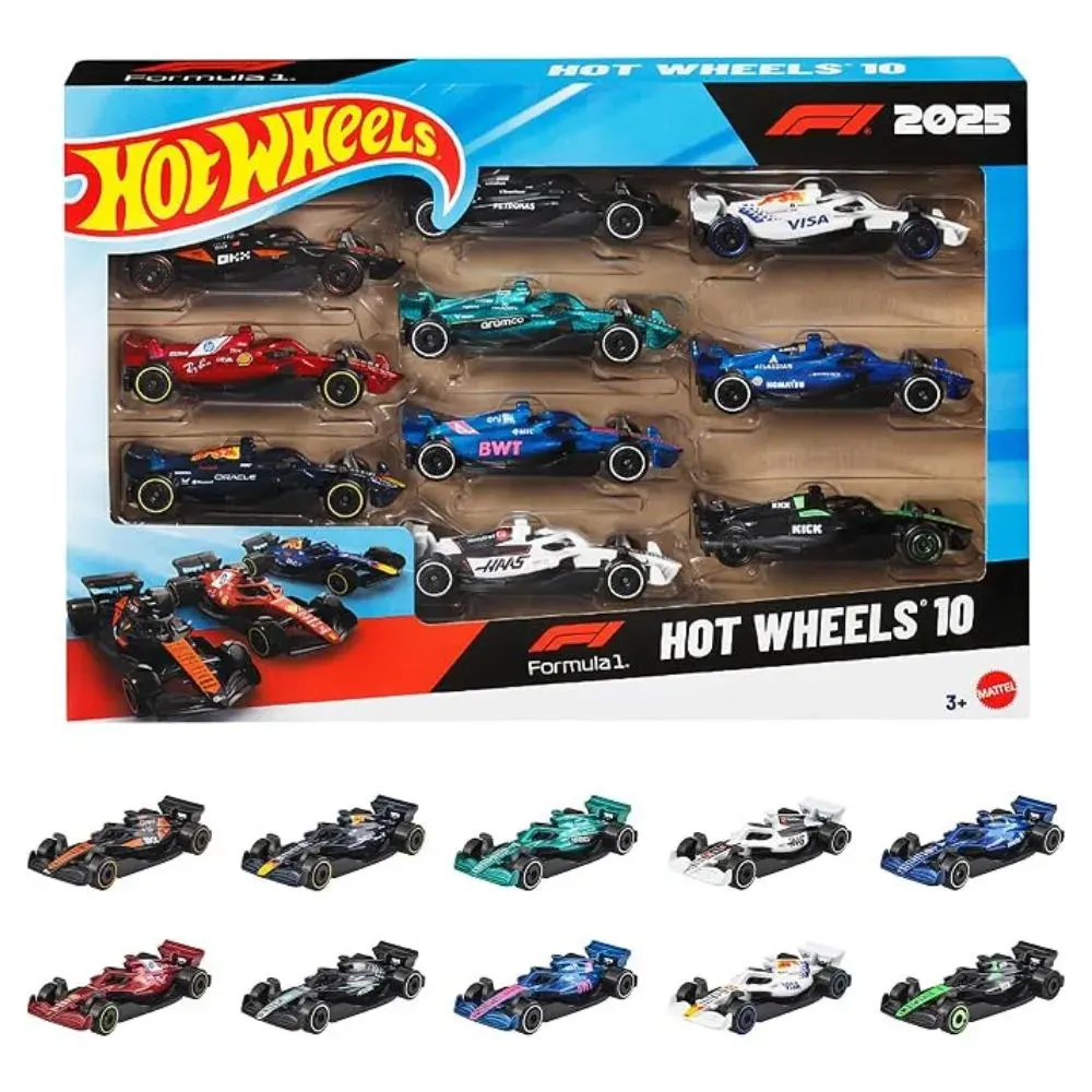 Hot Wheels 1:64 Set básico de 10 unidades Formula 1 Racing 20251