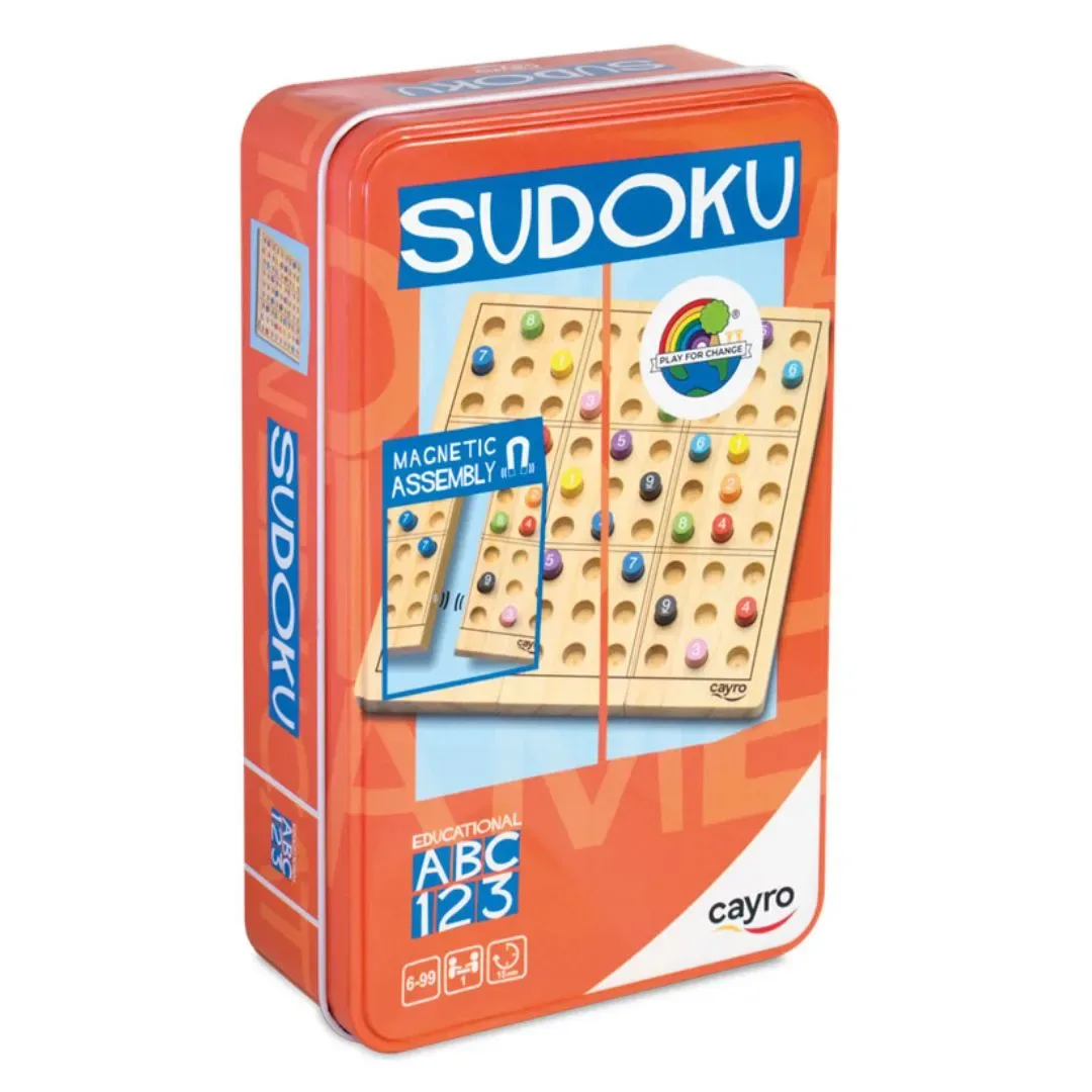 Juego de Mesa Sudoku De Madera En Caja De Metal -Cayro5