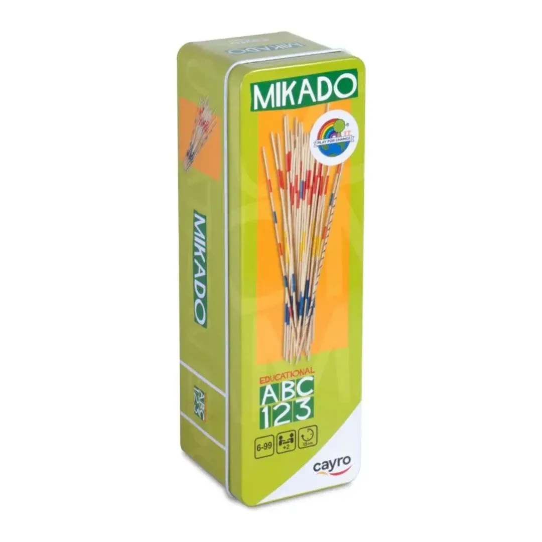Juego de Mesa Mikado Palitos de Madera en Caja de Metal de Destreza y Precisión -Cayro4