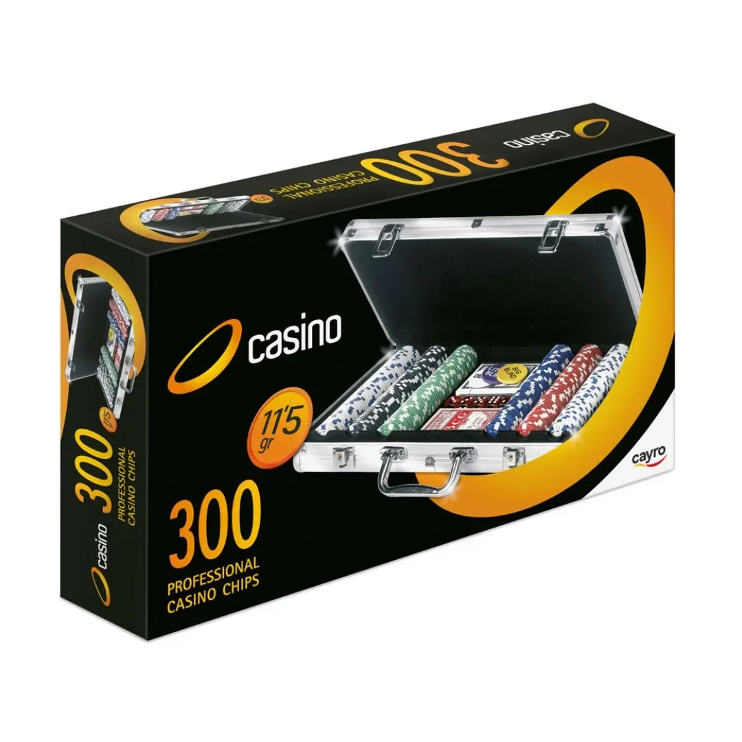 Maletín Metálico Póker con 300 Fichas de 11.5gr - Cayro1
