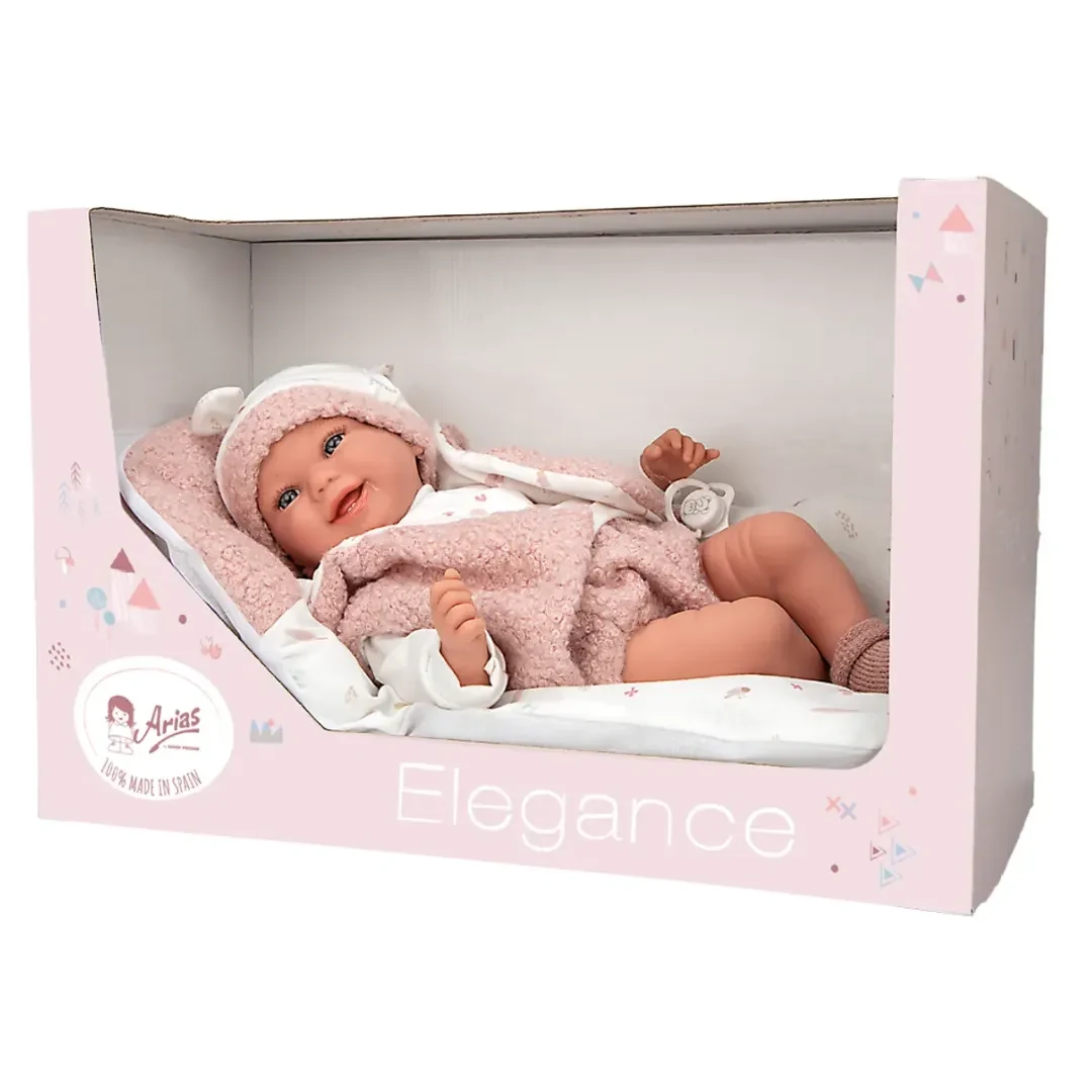 Muñeca Elegance Rosa Con Peso y Cojin de 40 cm3