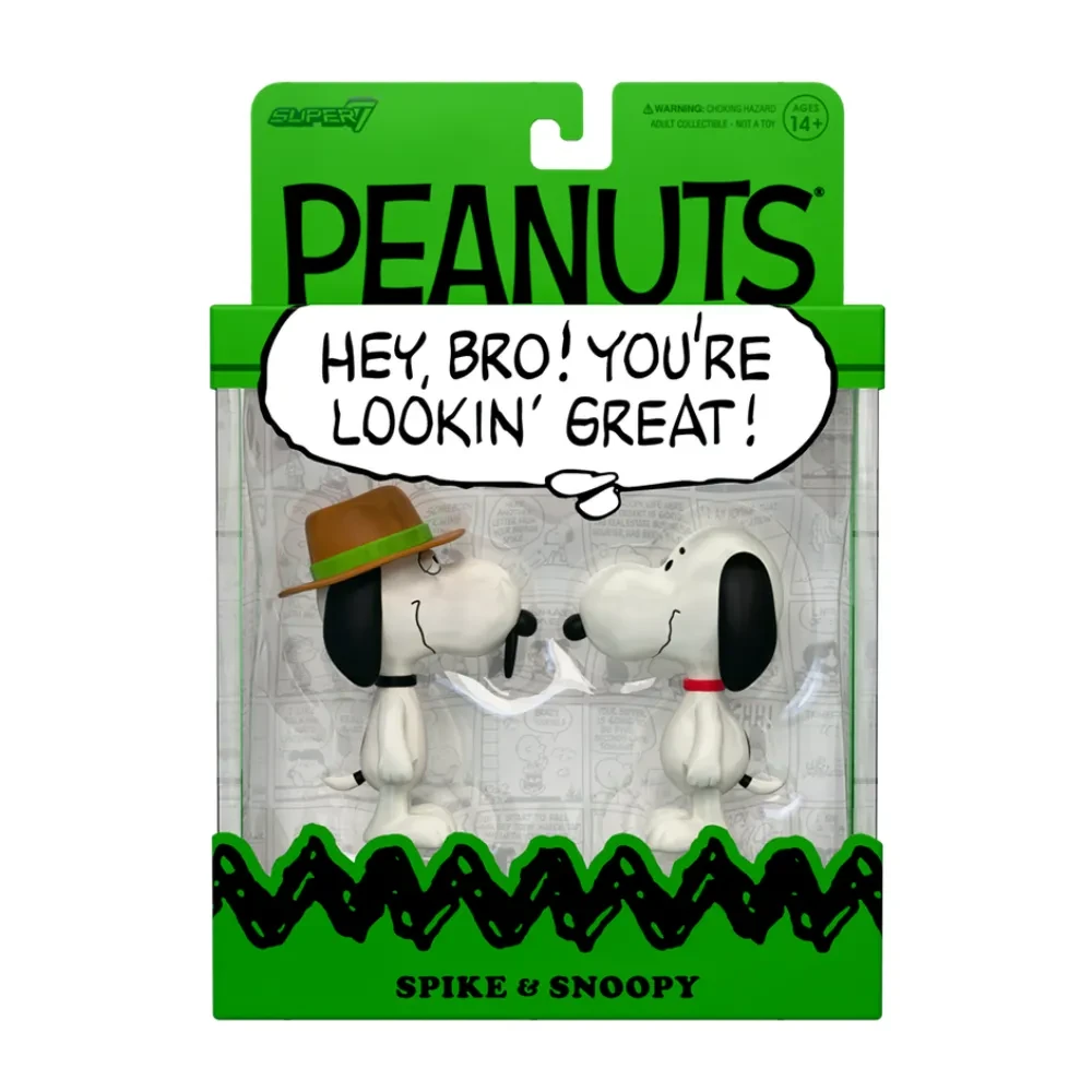 Figura De Colección ReAction Peanuts Pack x2 - Spike & Snoopy Super74