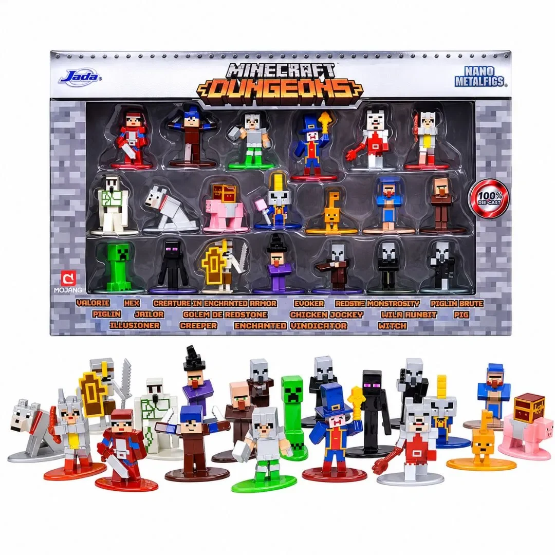 Minecraft Dungeons Nano Metalfigs Pack de 20 Figuras Metálicas Coleccionables Jada Toys3