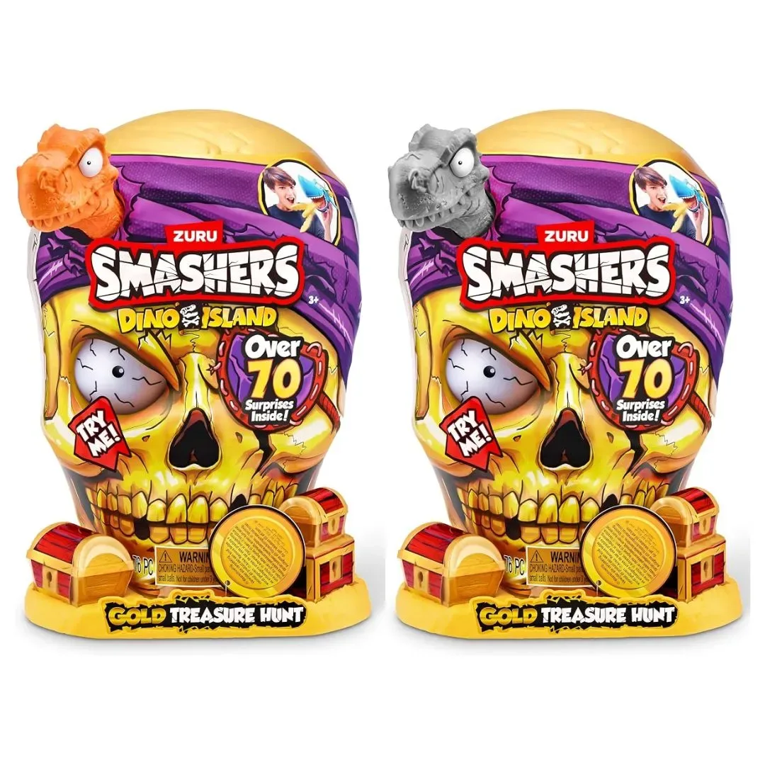 ZURU Smashers Dino Island Calavera Gigante Dorada más de 70 Sorpresas - Surtido7