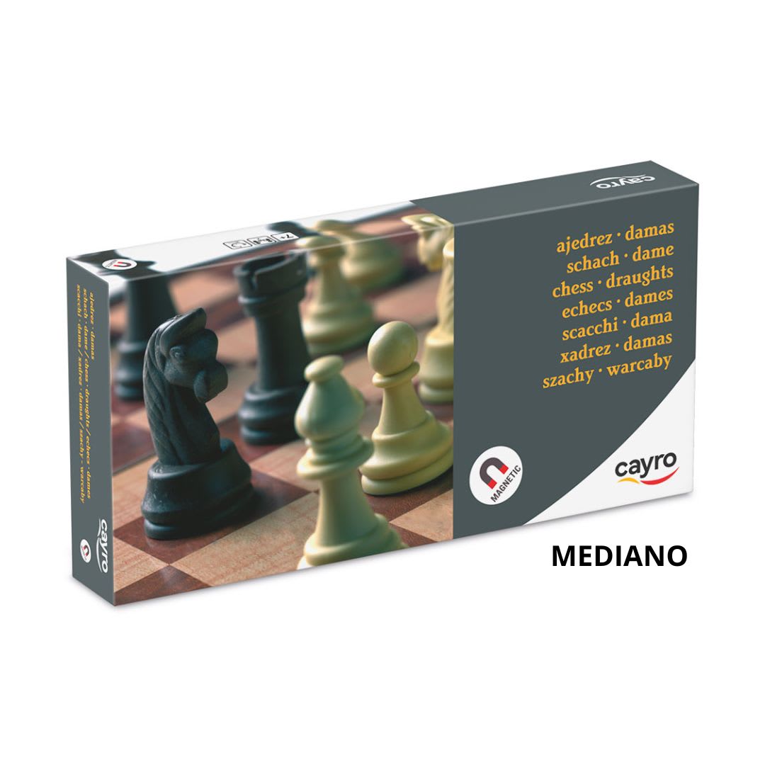Juego de Ajedez - Damas Magnetico Plegable 24cm - Cayro1