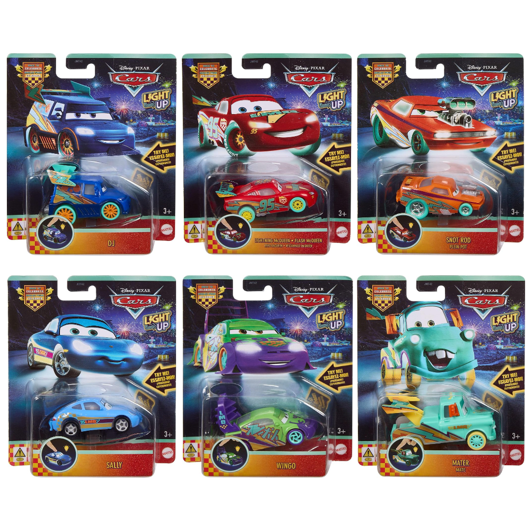 Mattel Cars Disney Pixar Light Up Vehículo con Luces Escala 1:55 Modelo Surtido1