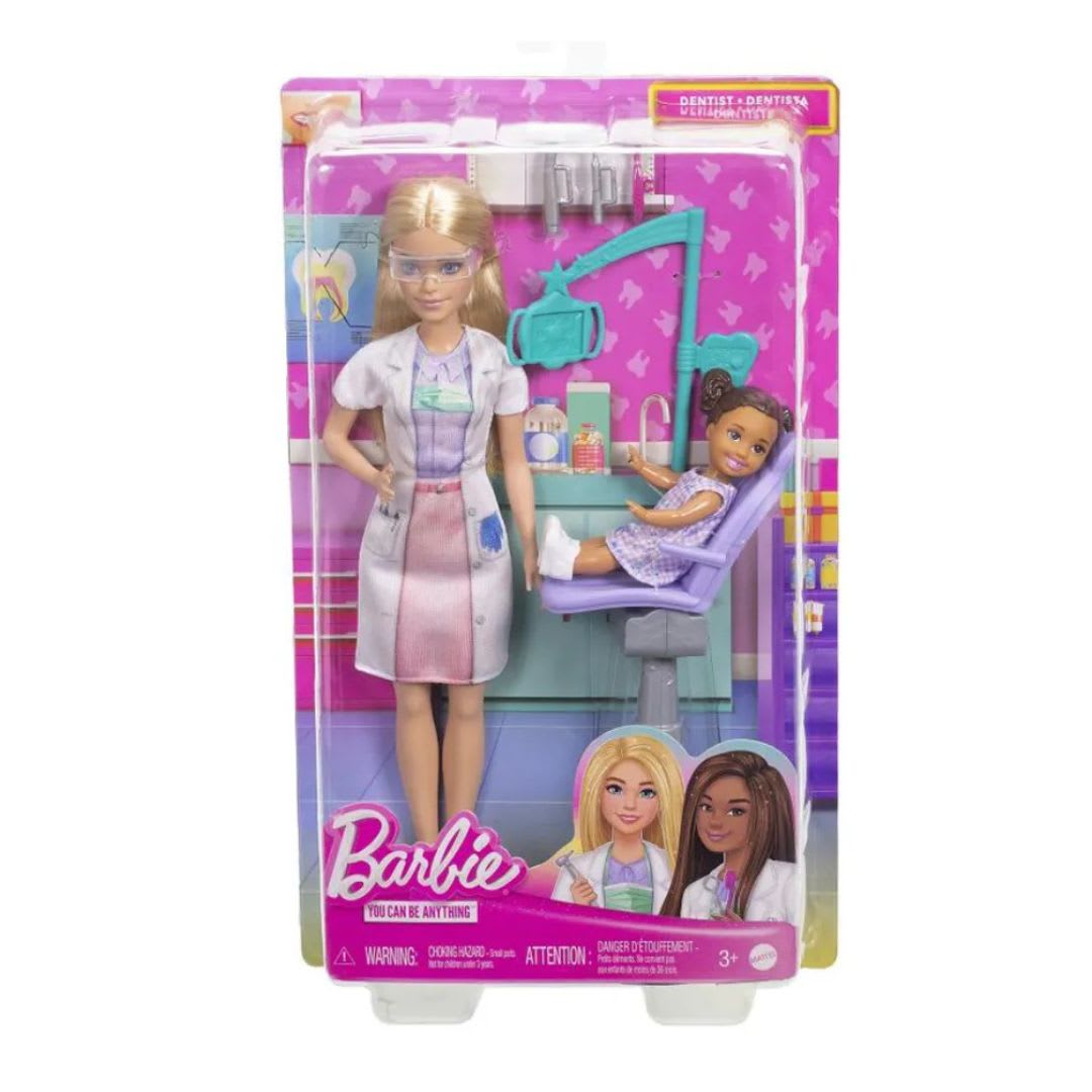 Set Muñeca Barbie Profesiones Dentista Cabello Rubio5
