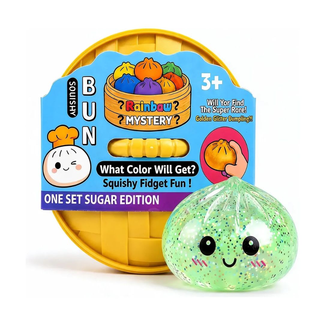 Dumpling Escarchado Squishy Con luz Led Antiestrés Coleccionable Surtido1