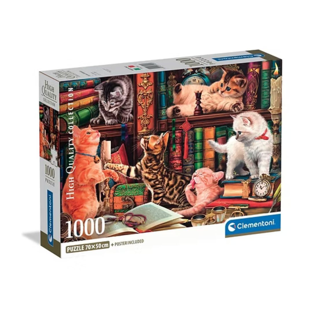 Clementoni Rompecabezas x1000 Gatitos Curiosos x1000 pzas1