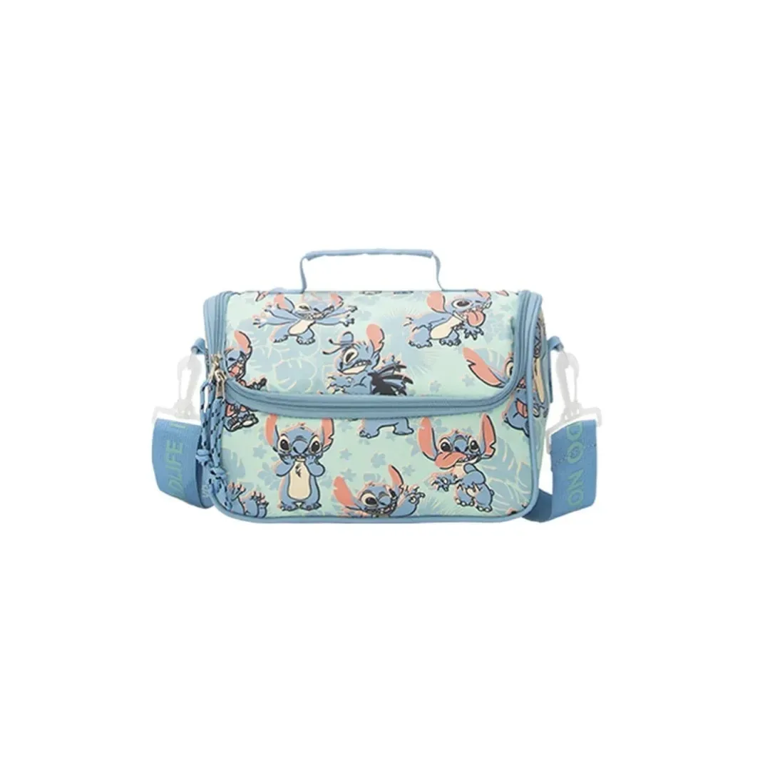 Set Mochila Lonchera y Cartuchera Stitch Ecofriendly A4