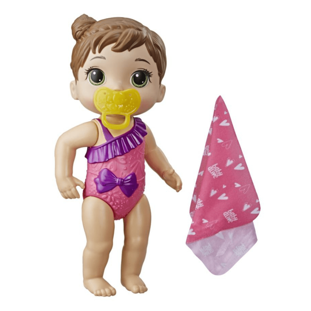 Muñeca Baby Alive Chapoteos y Abrazos Cabello Castaño2