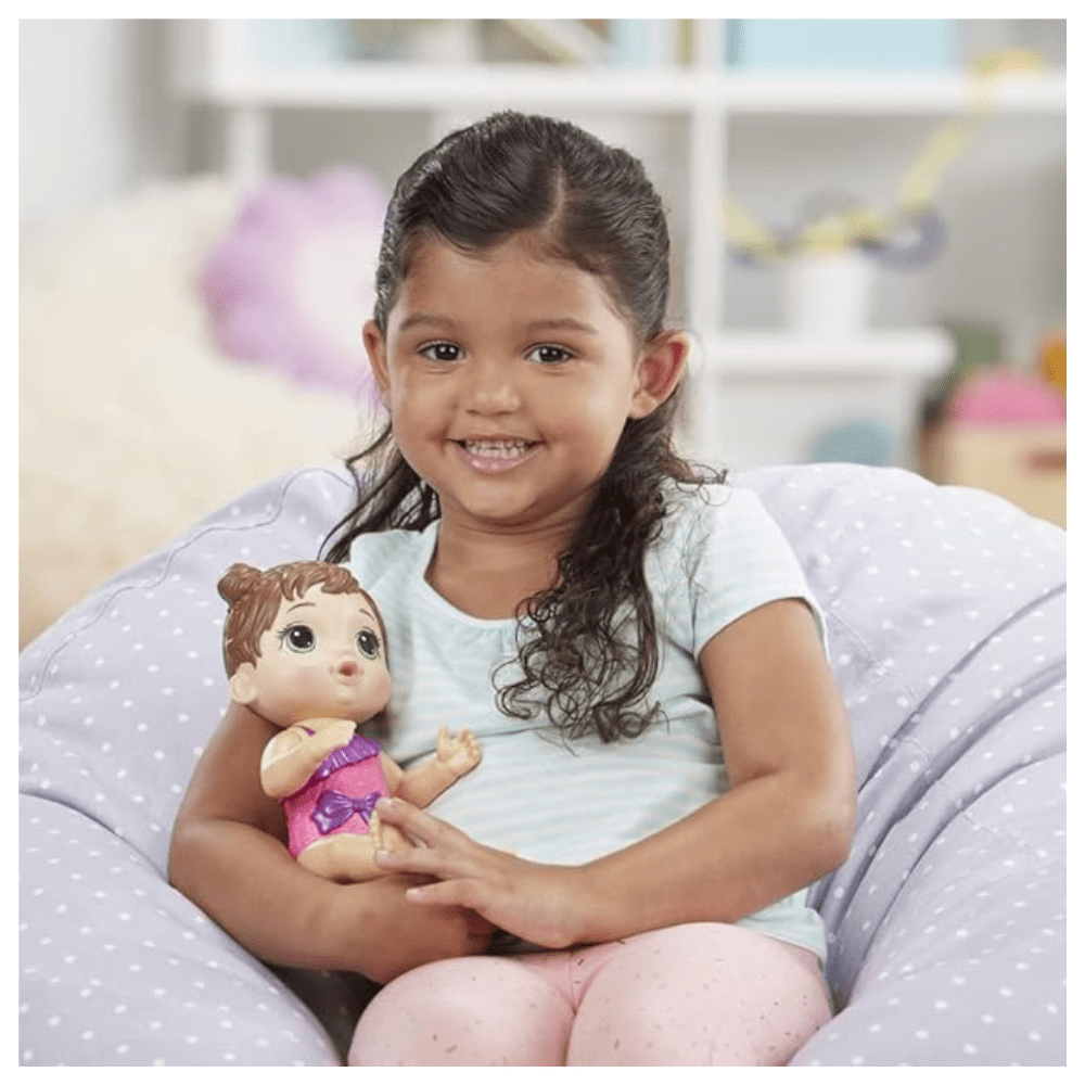 Muñeca Baby Alive Chapoteos y Abrazos Cabello Castaño3
