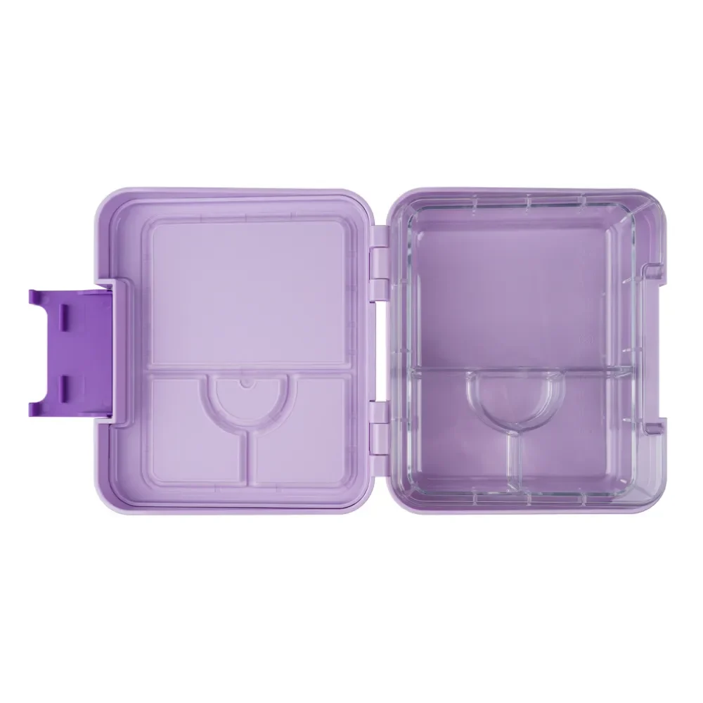 Lonchera Tipo Bento Kawai Lila Espacial con 4 Divisiones – Escolar Libre BPA3