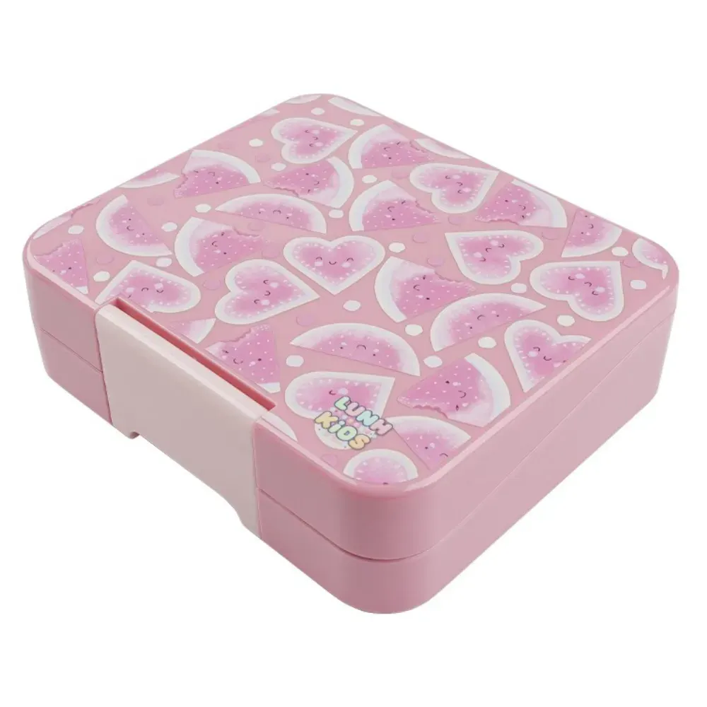 Lonchera Tipo Bento Rosado con 4 Divisiones – Escolar Libre BPA2