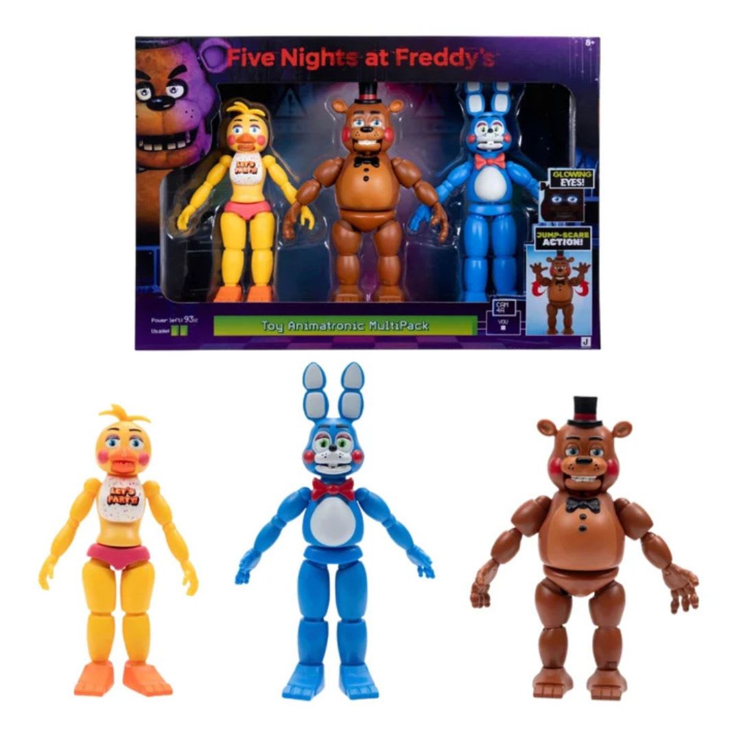 Five Nights At Freddy's Set X3 figuras: Freddy, Bonnie y Chica con Ojos Fosforescentes2