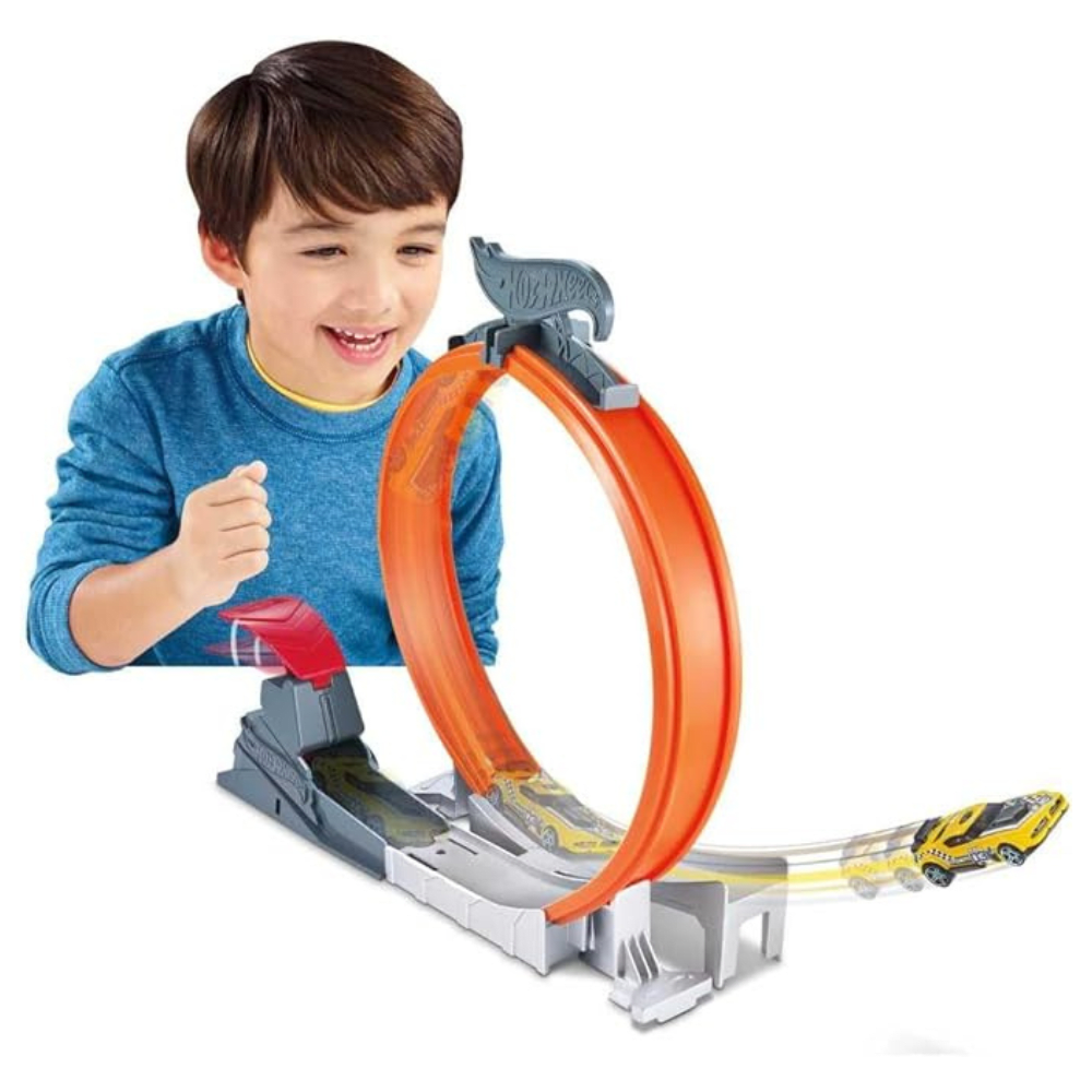 Hot Wheels Pista Extensión Loop Star 360 Track Set Vuelta Completa3