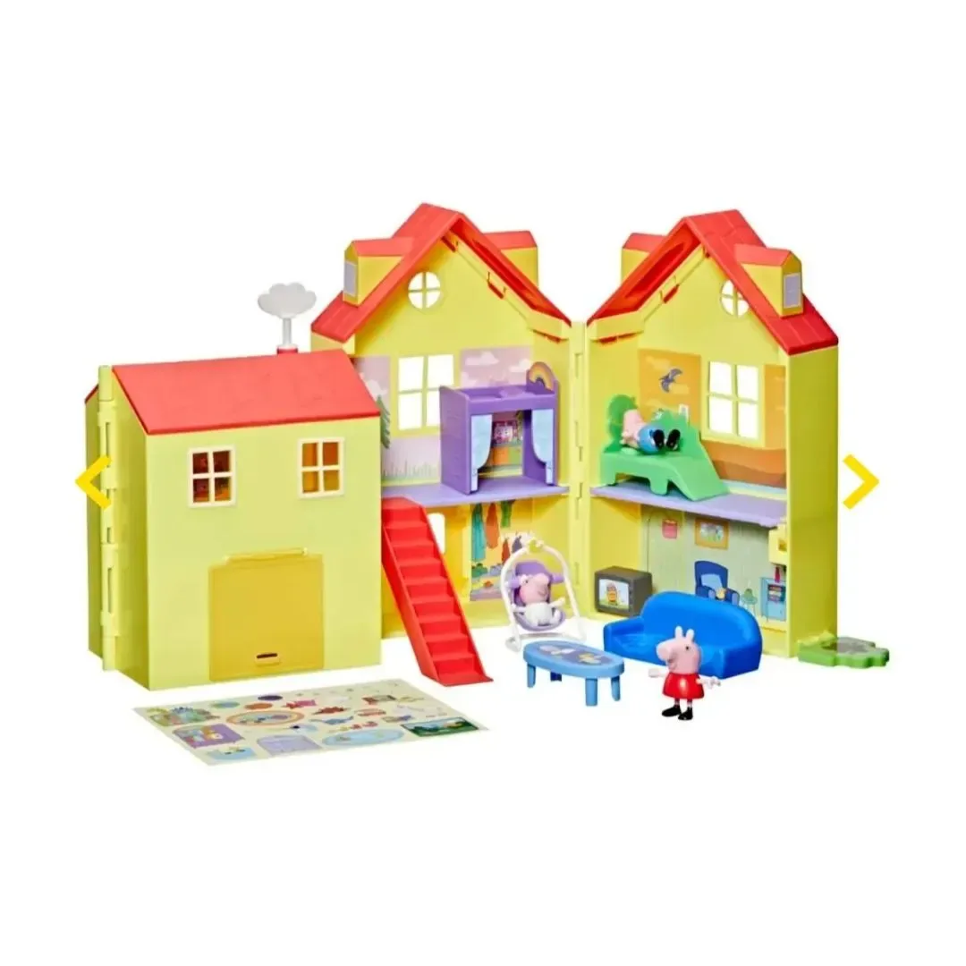 Peppa Pig Gran Casa Familiar de Peppa con Evie la Hermanita Set de Juego Infantil2