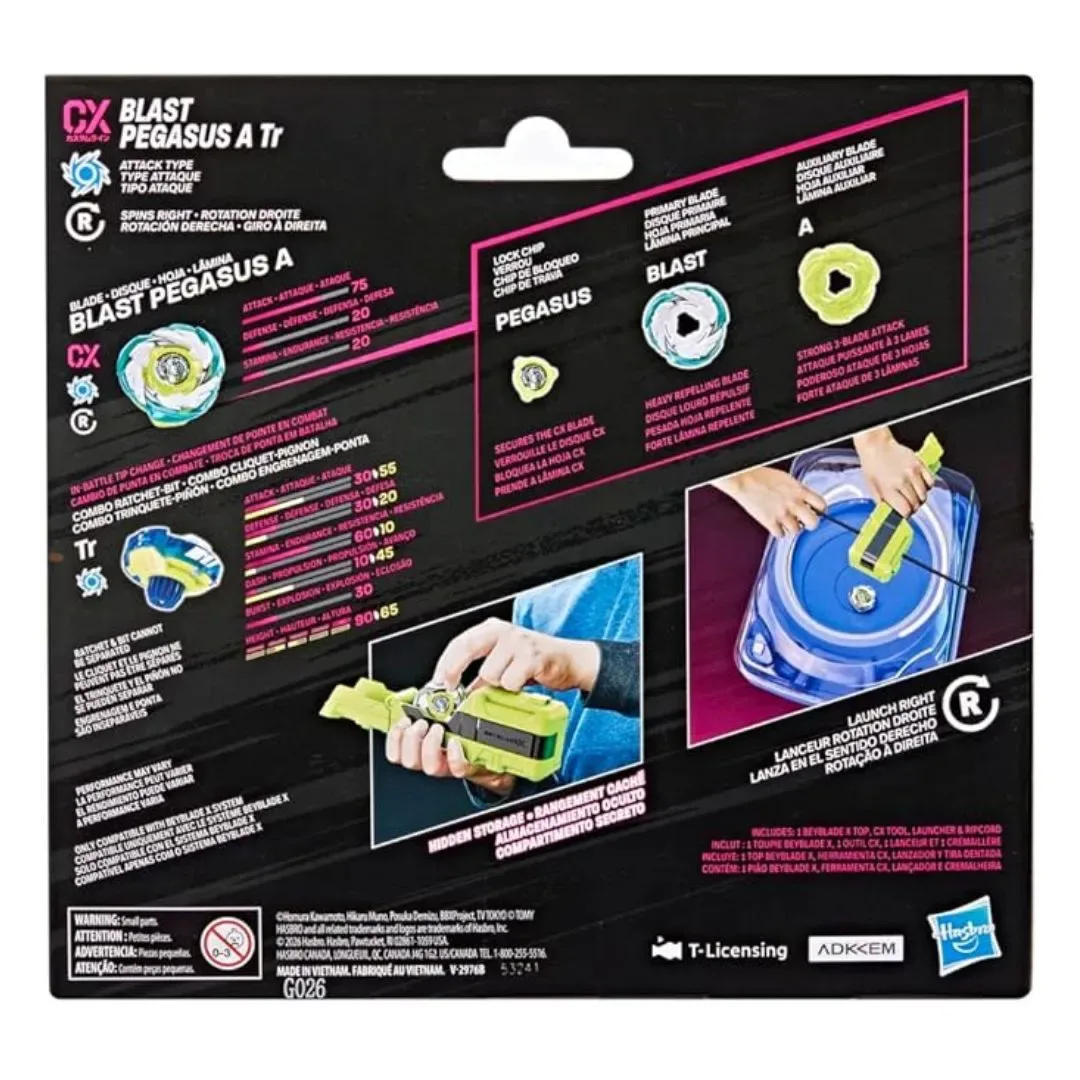 Beyblade X Lanzador Portátil Blast Pegasus A Tr5