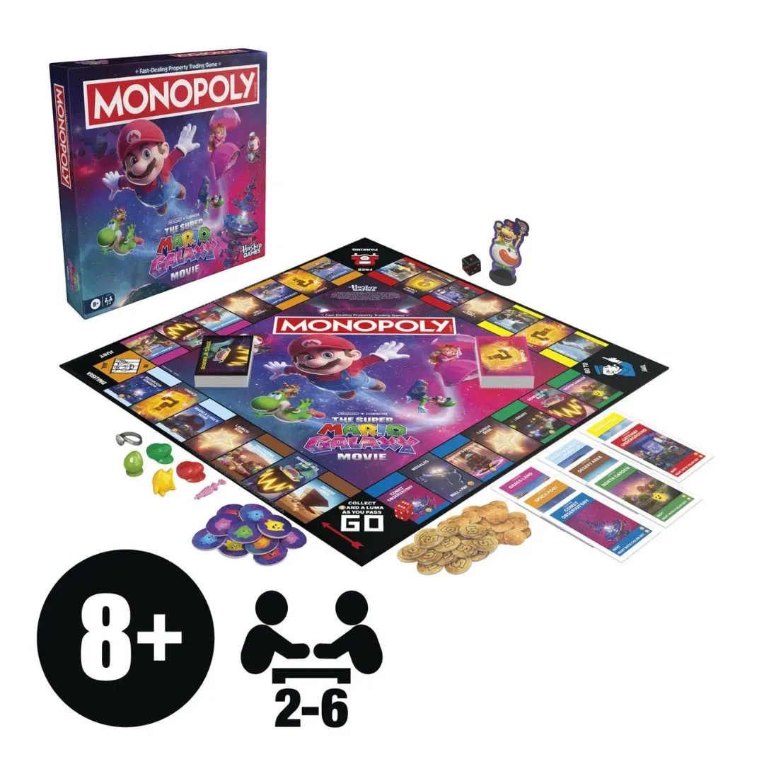 Monopoly Super Mario Galaxy La Película Juego de Mesa2