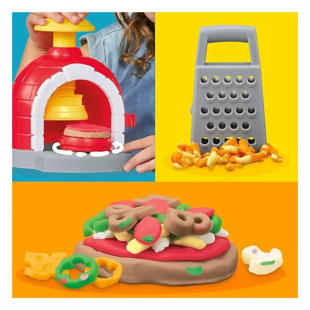 Play-Doh Pizza Oven Playset Refresh con 6 Botes de plastilina y 8 Accesorios5
