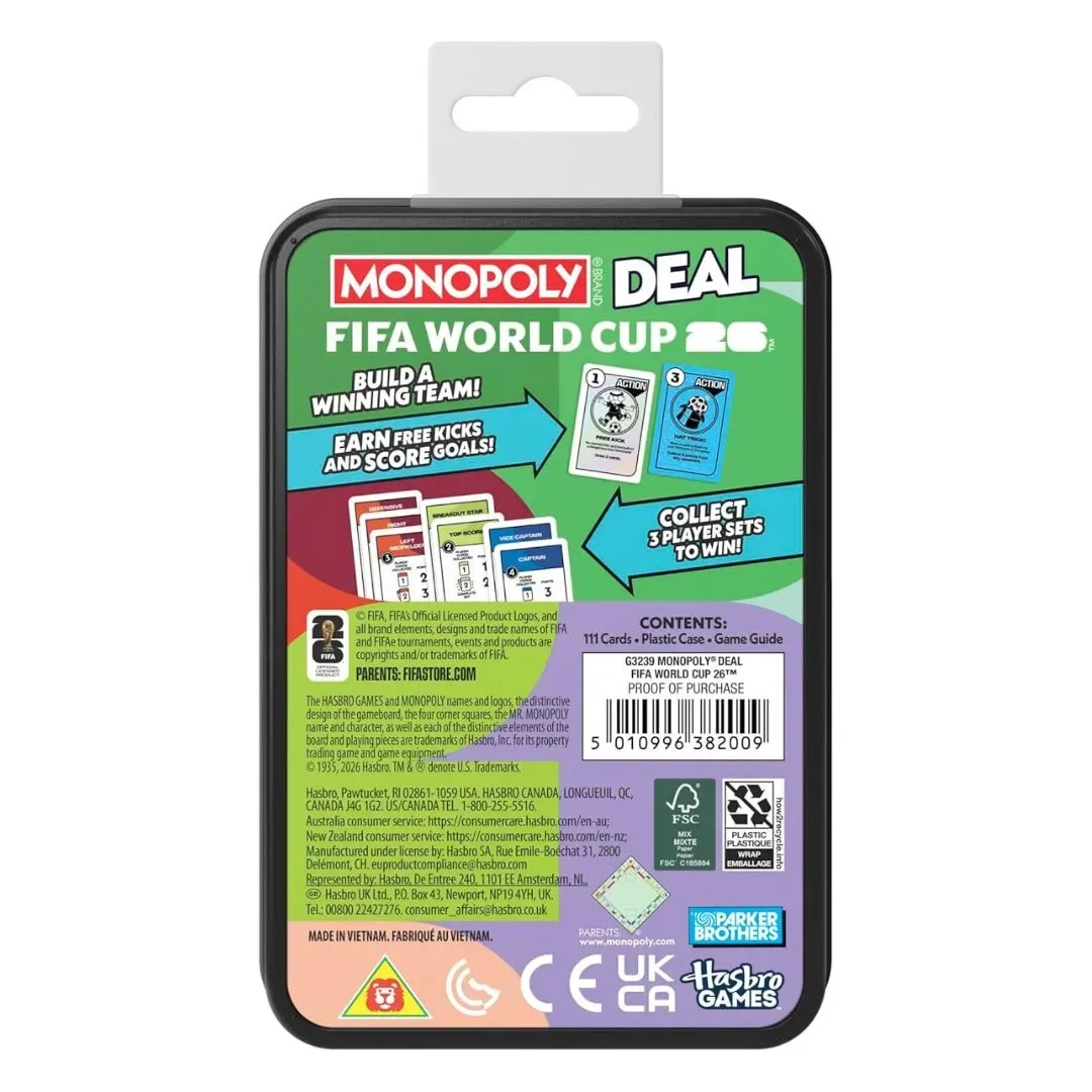 Monopoly Deal Fifa World Cup 2026 - Juego de cartas Copa Mundial6