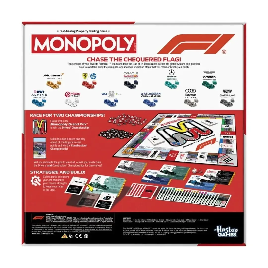 Monopoly Edición F1 Juego De Mesa Hasbro Games4
