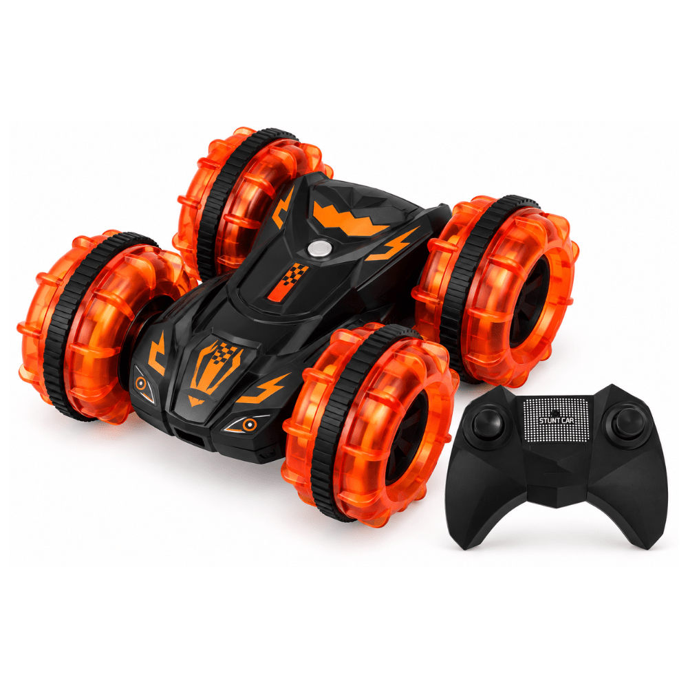 Auto RC Anfibio Stunt 4CH con Control Remoto, Luces y Giro 360° – Escala 1:202
