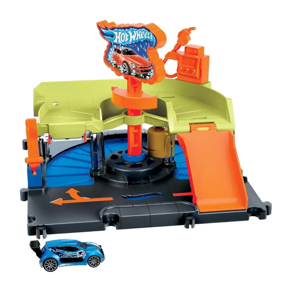 Hot Wheels City Pista de Juguete Autolavado de la Ciudad2