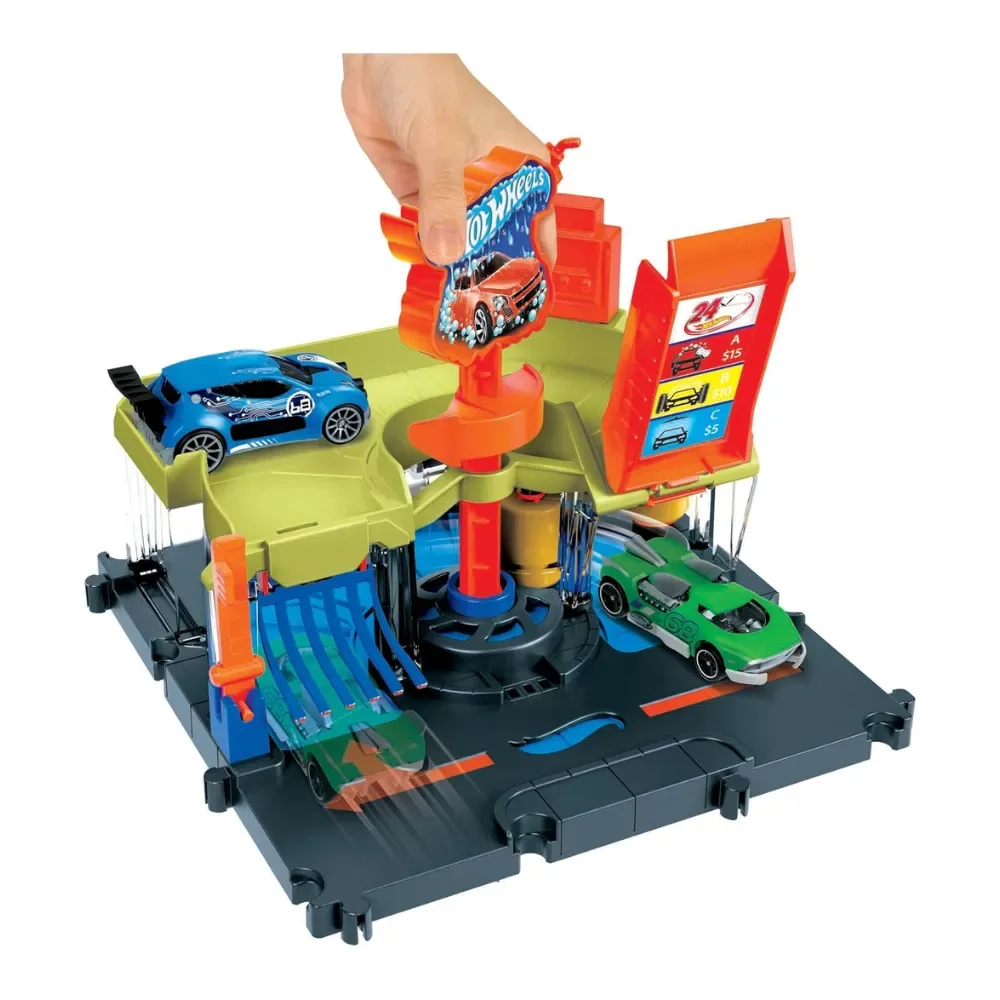 Hot Wheels City Pista de Juguete Autolavado de la Ciudad4