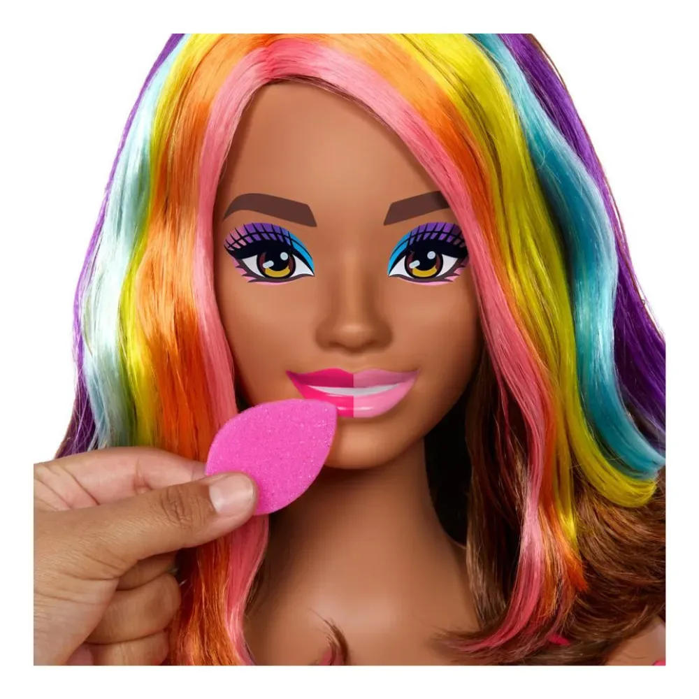 Muñeca Barbie Arcoíris Neón Castaña3