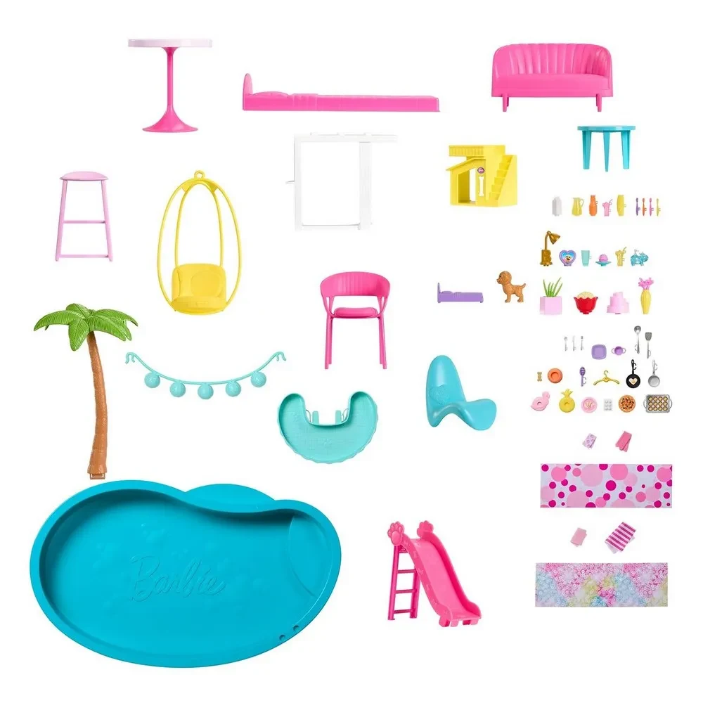 Barbie Casa de los Sueños 3 Pisos Con Piscina Y Tobogán2