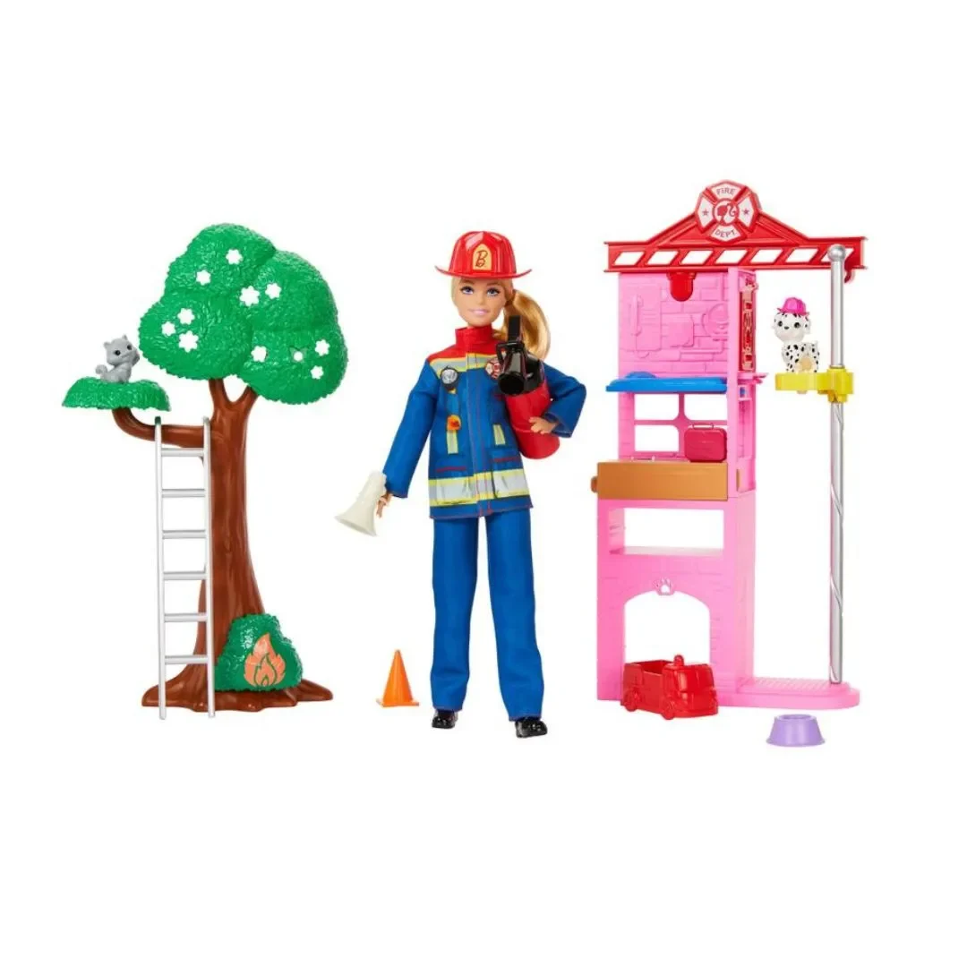 Muñeca Barbie Profesiones Bombera Al Rescate2
