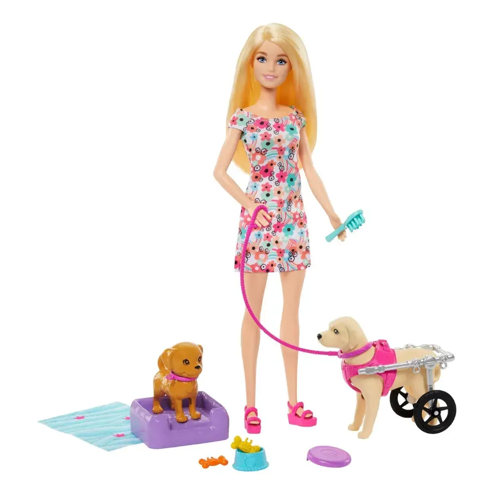 Barbie Set de Juego Paseo de Perrito6