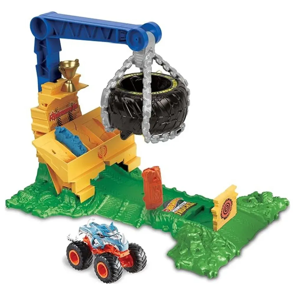Hot Wheels Monster Trucks Pista Reto en la Selva2