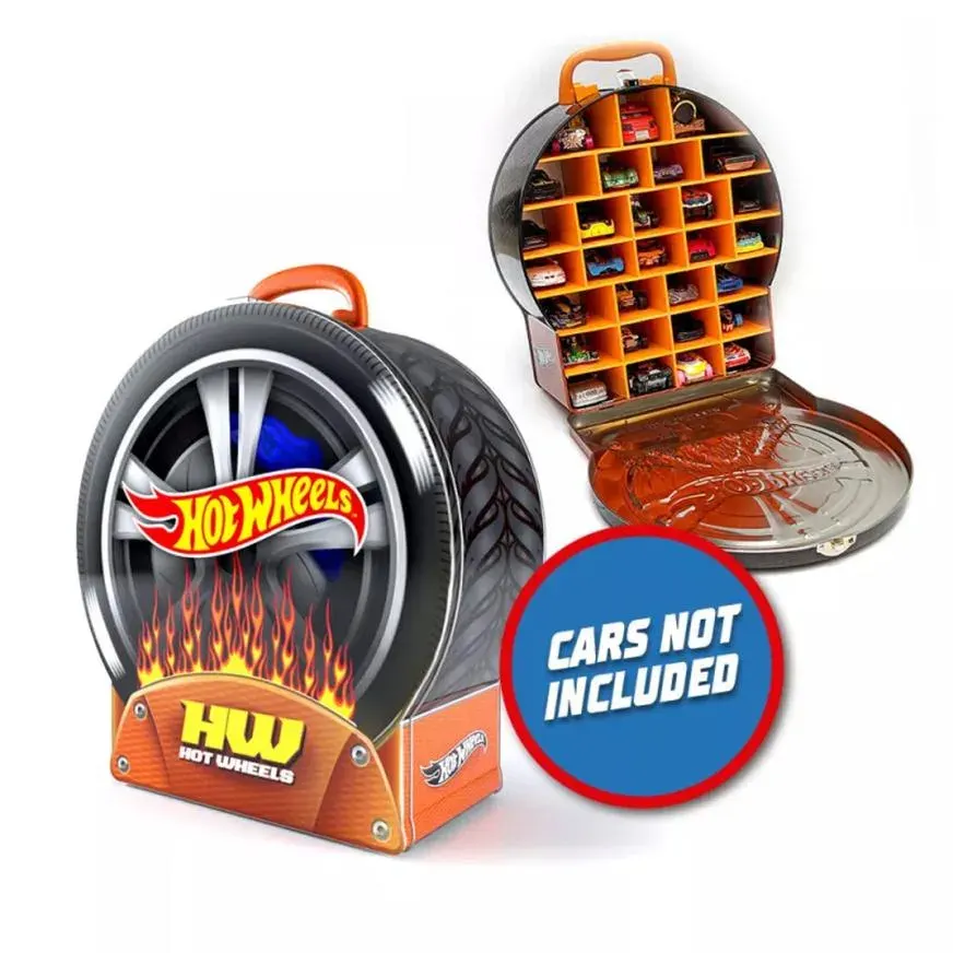 Hot Wheels Case Garage Rueda En LLamas 29 Autos3