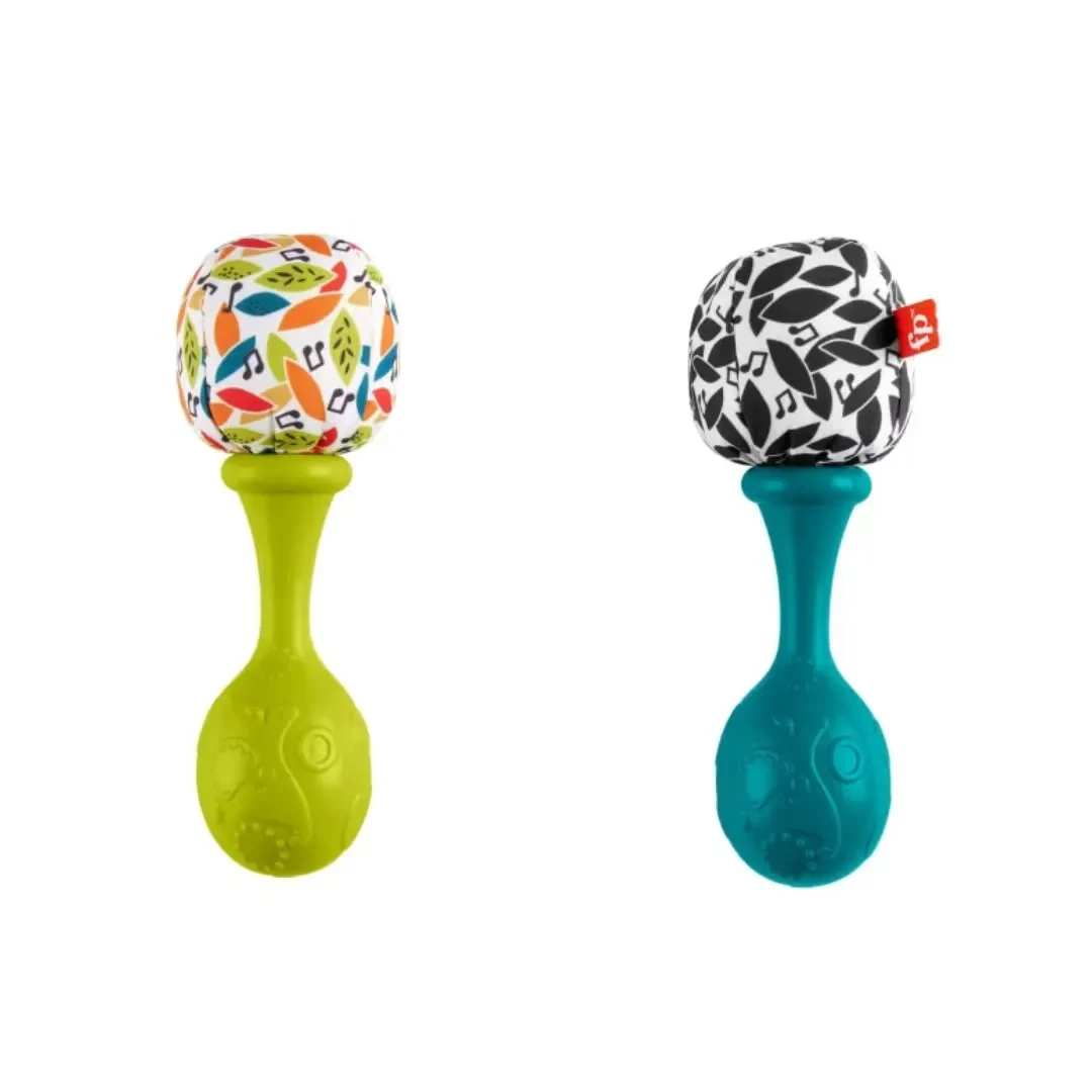 Fisher-Price Baby Sonajas para Bebés Maracas Azul y Verde Diversión y Música2