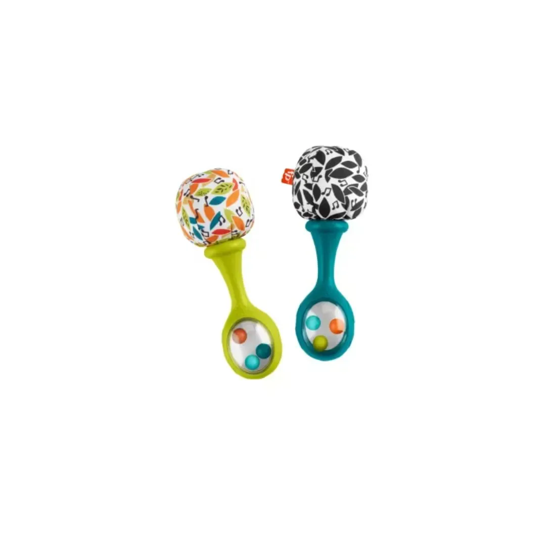 Fisher-Price Baby Sonajas para Bebés Maracas Azul y Verde Diversión y Música4