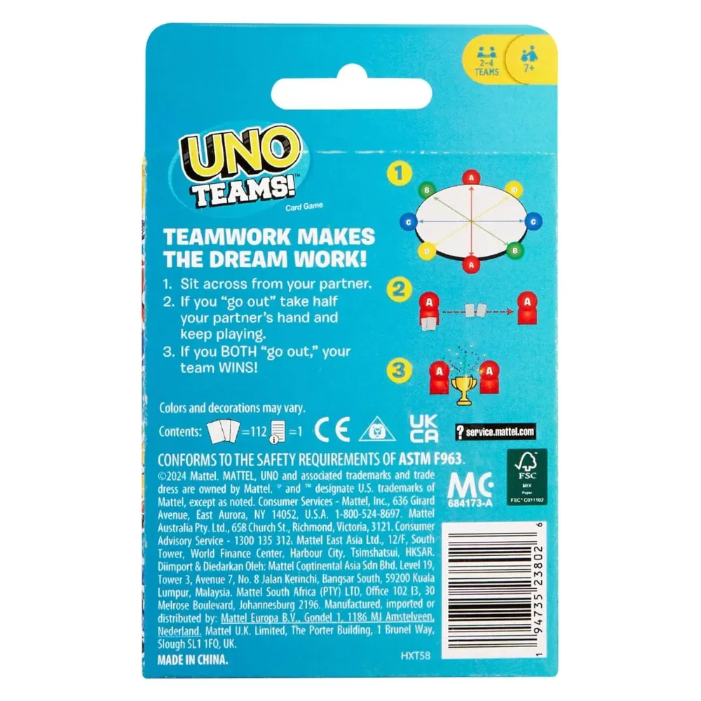 Mattel Games Cartas Uno Teams5