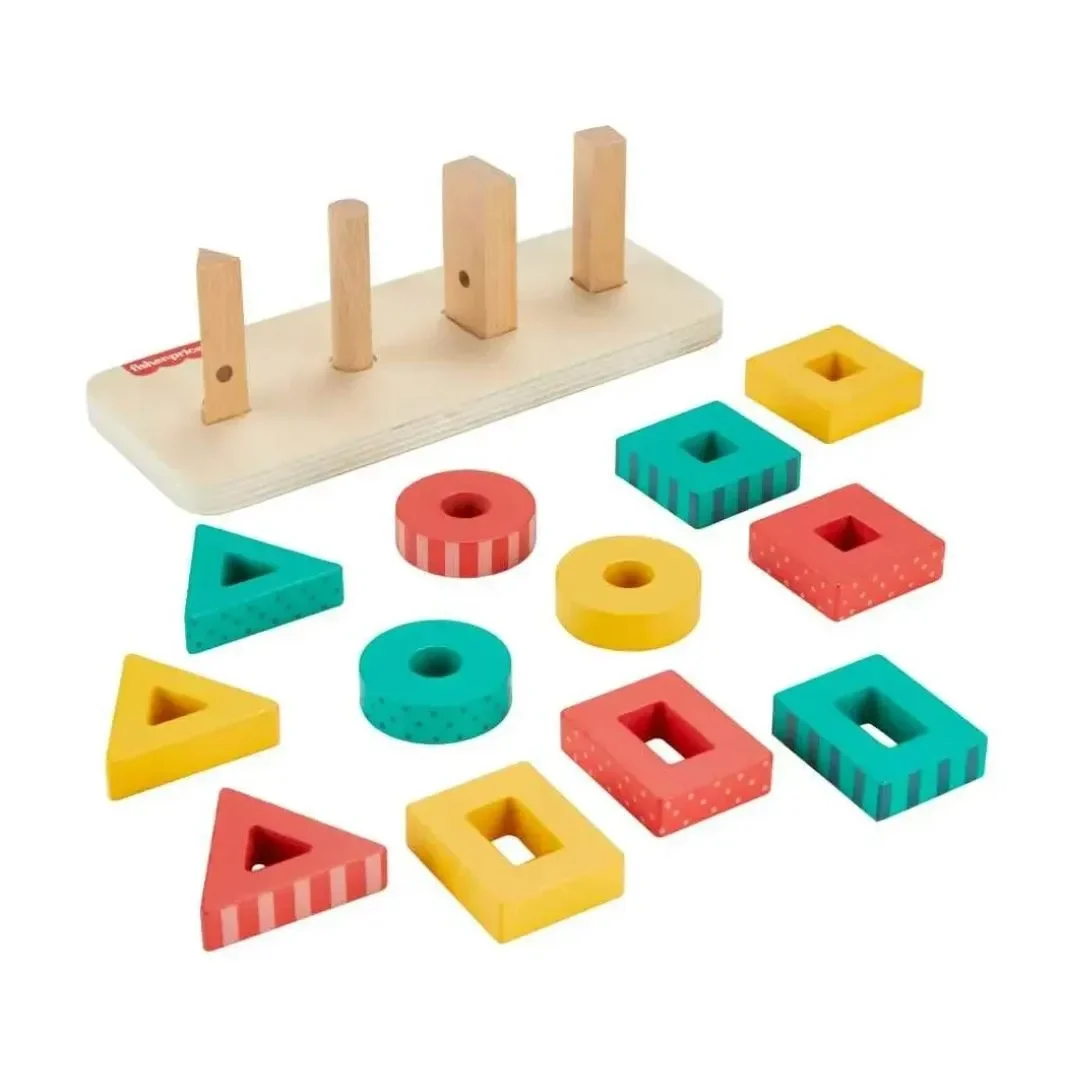Fisher-Price Clasificador de Formas De Madera Didáctico Y Alegre3
