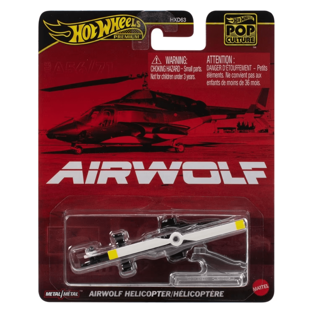 Hot Wheels Premium Pop Culture Airwolf Helicopter Escala 1:641