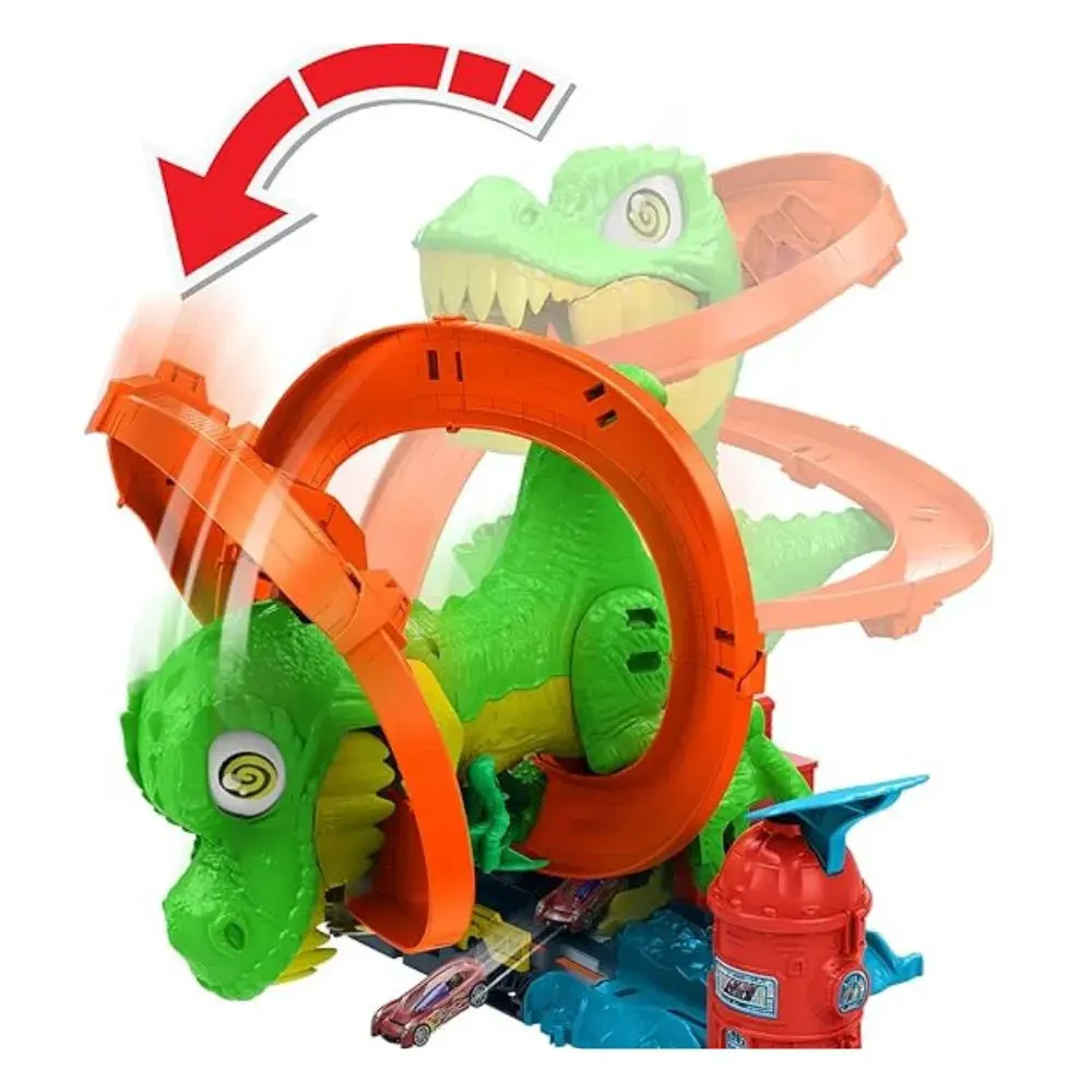 Hot Wheels City T-Rex Vs Estación De Bomberos3