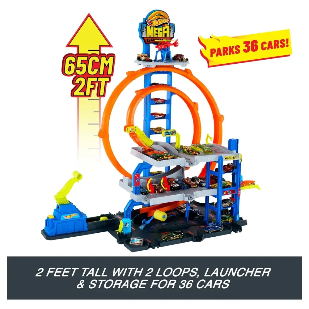 Hot Wheels Pista City Mega Garage con Megalooping4
