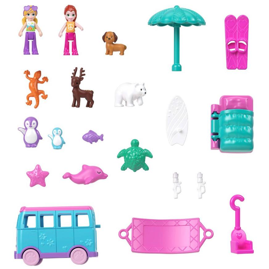 Set De Juego Polly Pocket Aventuras Sobre Ruedas Con Mascotas5