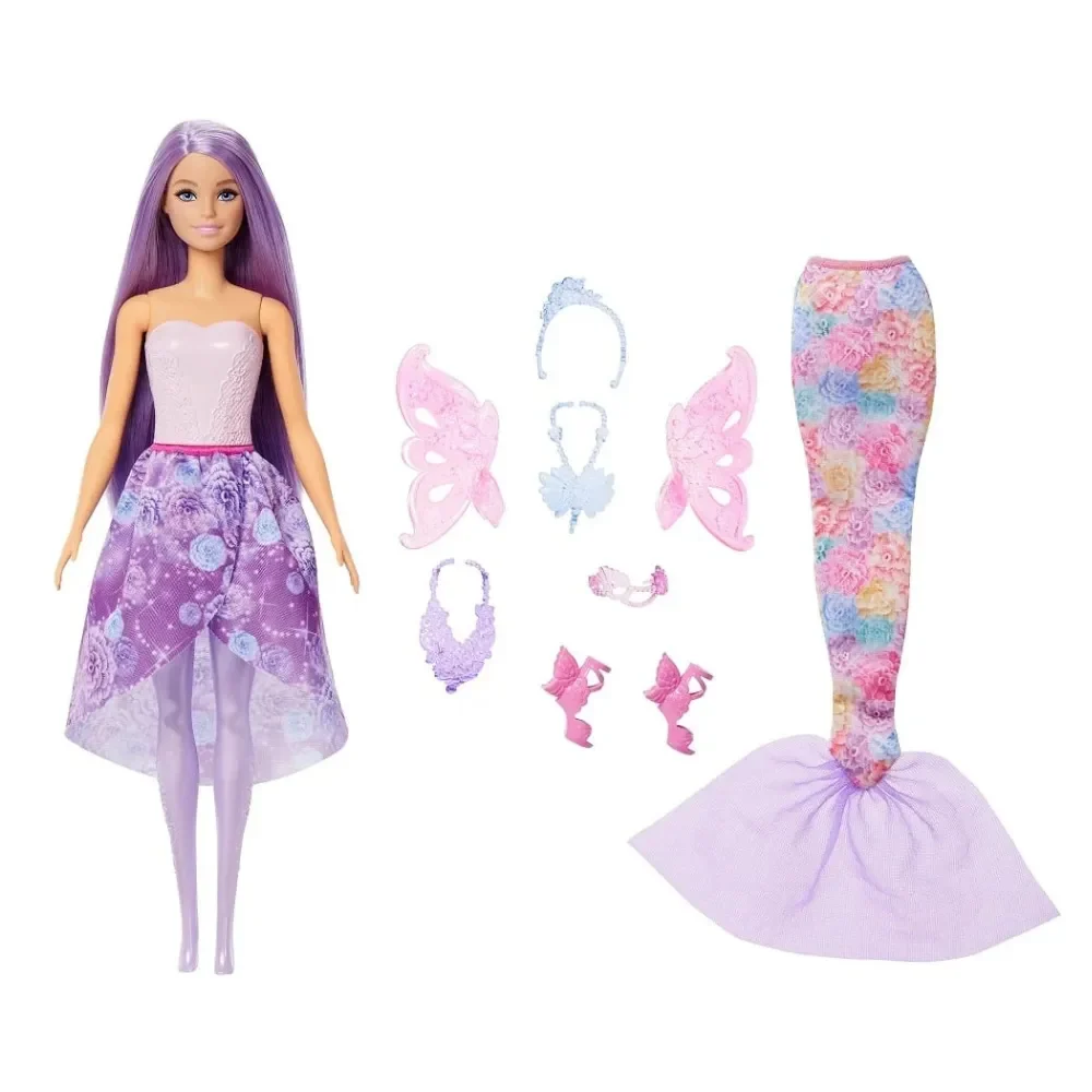 Muñeca Barbie Look De Hada Y Sirena3